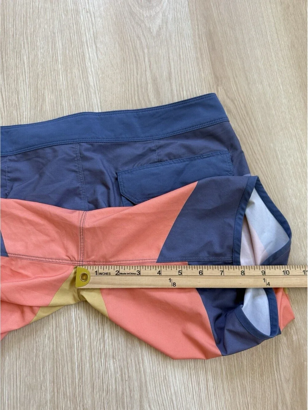 Patagonia Mens Hydropeak Board Shorts Size 30 Colorful Striped Summer Linerless